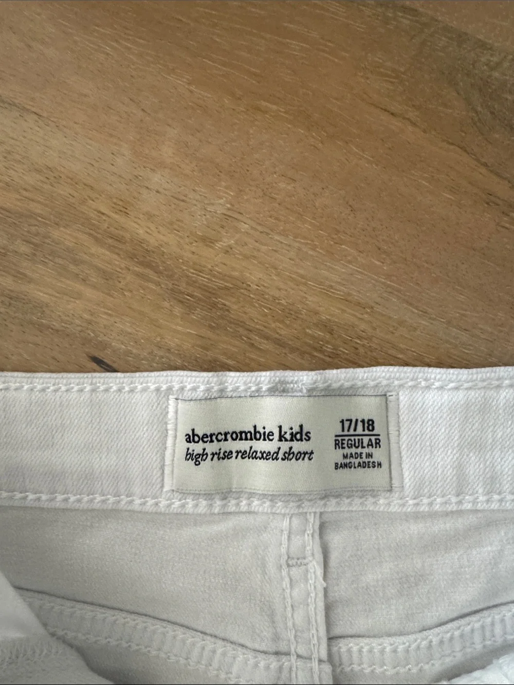 abercrombie kids white denim